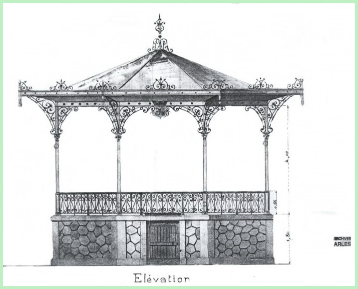 plan Arles kiosque 1903