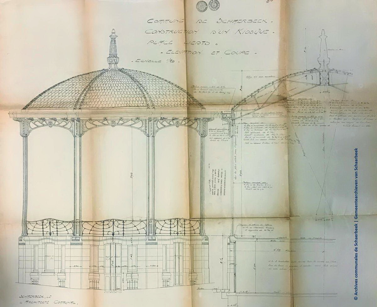 Schaerbeek plan_coupe_du_kiosque 1